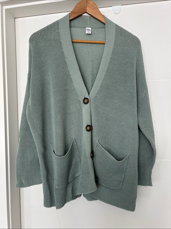 Simons Sweaters - Simons Sage Green Button-Front Women's Cardigan